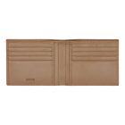 BOSS kártyatartós pénztárca valódi bőrből, Classic Grained kollekció - camel barna