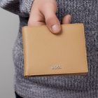 BOSS kártyatartós pénztárca valódi bőrből, Classic Grained kollekció - camel barna