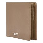 BOSS kártyatartós pénztárca valódi bőrből, lapozható belső résszel, Classic Grained kollek