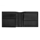 BOSS klasszikus pénztárca kártyatartóval valódi bőrből, Classic Grained kollekció - fekete