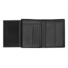 BOSS klasszikus pénztárca kártyatartóval valódi bőrből, Classic Grained kollekció - fekete