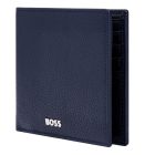 BOSS klasszikus pénztárca kártyatartóval valódi bőrből, Classic Grained kollekció - sötétk