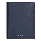 BOSS klasszikus pénztárca kártyatartóval valódi bőrből, Classic Grained kollekció - sötétk