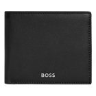 BOSS klasszikus pénztárca kártyatartóval valódi bőrből, Classic Smooth kollekció - fekete
