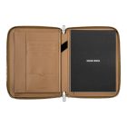 HUGO BOSS cipzáras mappa A5, Pure Iconic kollekció - camel