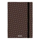 BOSS jegyzetfüzet A5, Monogram kollekció - camel, vonalas lapokkal