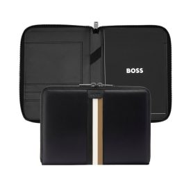   BOSS cipzáras konferencia mappa A5, Iconic kollekció - fekete