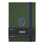 BOSS notesz A5, vonalas lapokkal Varsity kollekció - sötétzöld