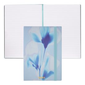   BOSS notesz A5, vonalas lapokkal Holographic Flower kollekció - pasztell kék