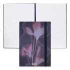 BOSS notesz A5, vonalas lapokkal Holographic Flower kollekció - sötétkék