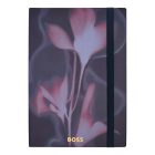 BOSS notesz A5, vonalas lapokkal Holographic Flower kollekció - sötétkék