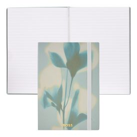   BOSS notesz A5, vonalas lapokkal Holographic Flower kollekció - pasztell zöld