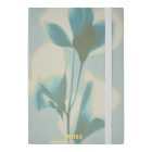 BOSS notesz A5, vonalas lapokkal Holographic Flower kollekció - pasztell zöld