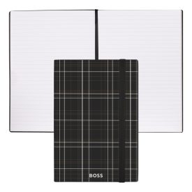   BOSS notesz A5, vonalas lapokkal Checkered kollekció - fekete
