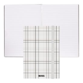   BOSS notesz A5, vonalas lapokkal Checkered kollekció - fehér