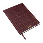 BOSS notesz A5, vonalas lapokkal Checkered kollekció - bordó