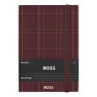 BOSS notesz A5, vonalas lapokkal Checkered kollekció - bordó