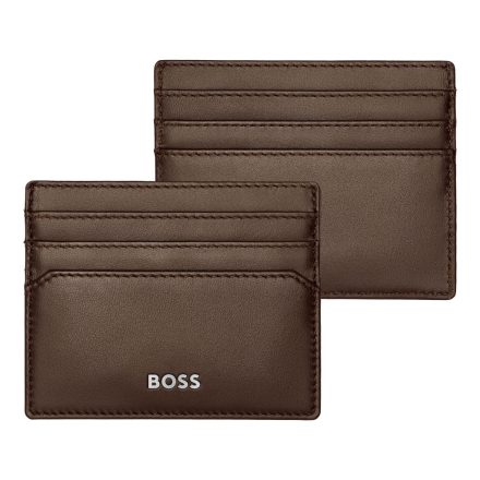 BOSS kártyatartó valódi bőrből, Classic Smooth kollekció - barna