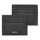 BOSS kártyatartó valódi bőrből, Classic Grained kollekció - fekete