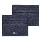 BOSS kártyatartó valódi bőrből, Classic Grained kollekció - sötétkék