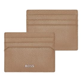   BOSS kártyatartó valódi bőrből, Classic Grained kollekció - camel barna
