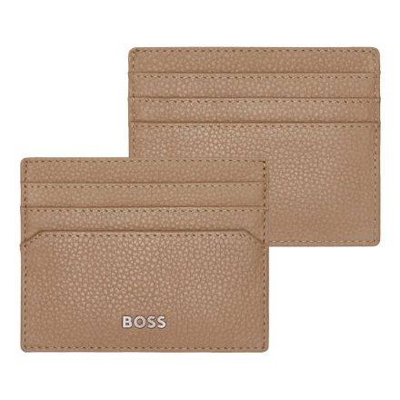 BOSS kártyatartó valódi bőrből, Classic Grained kollekció - camel barna