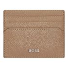 BOSS kártyatartó valódi bőrből, Classic Grained kollekció - camel barna