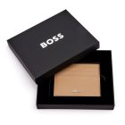BOSS kártyatartó valódi bőrből, Classic Grained kollekció - camel barna
