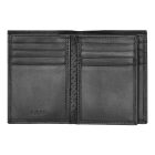 BOSS trifold pénztárca és kártyatartó valódi bőrből, Classic Smooth kollekció - fekete
