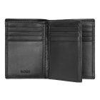 BOSS trifold pénztárca és kártyatartó valódi bőrből, Classic Smooth kollekció - fekete