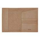 BOSS útlevéltartó valódi bőrből, Classic Grained kollekció - camel barna