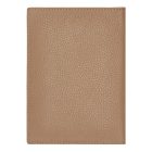 BOSS útlevéltartó valódi bőrből, Classic Grained kollekció - camel barna