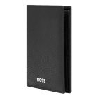 BOSS pénztárca és kártyatartó valódi bőrből, Classic Grained kollekció - fekete
