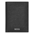 BOSS trifold pénztárca és kártyatartó valódi bőrből, Classic Grained kollekció - fekete