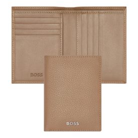  BOSS kártya- és papírpénz tartó, Classic Grained kollekció - camel