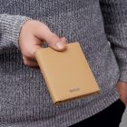 BOSS pénztárca és kártyatartó valódi bőrből, Classic Grained kollekció - camel barna