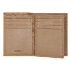 BOSS trifold pénztárca és kártyatartó valódi bőrből, Classic Grained kollekció - camel bar