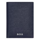 BOSS pénztárca és kártyatartó valódi bőrből, Classic Grained kollekció - sötétkék