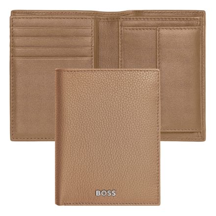 BOSS valódi bőr pénztárca kártyatartóval és aprópénztartóval, Classic Grained kollekció -