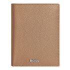 BOSS pénztárca kártyatartóval, Classic Grained kollekció - camel