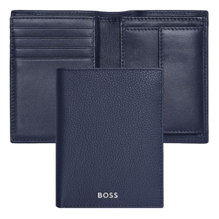 BOSS valódi bőr pénztárca kártyatartóval és aprópénztartóval, Classic Grained kollekció -