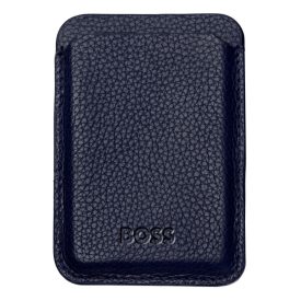   BOSS MagSafe mágneses kártyatartó iPhone-hoz valódi bőrből, Classic Grained kollekció - sö