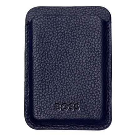 BOSS MagSafe mágneses kártyatartó iPhone-hoz valódi bőrből, Classic Grained kollekció - sö