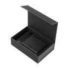 BOSS MagSafe mágneses kártyatartó iPhone-hoz valódi bőrből, Iconic kollekció - fekete