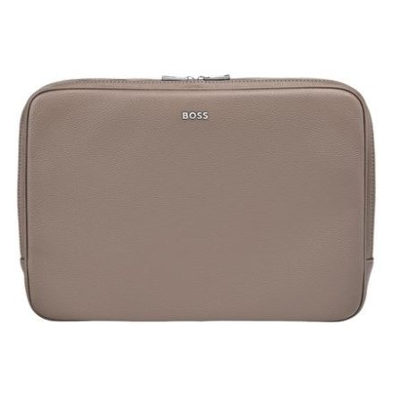 BOSS laptop táska, Classic Grained kollekció - taupe