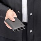 BOSS valódi bőr pénztárca kártyatartóval és aprópénztartóval, lapozható belső résszel, Dou