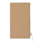 BOSS cipzáras kártyatartó valódi bőrből, Classic Grained kollekció - camel barna