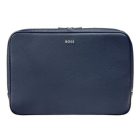 BOSS laptop táska, Classic Grained kollekció - sötétkék