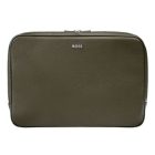 BOSS laptop táska, Classic Grained kollekció - keki zöld