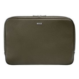 BOSS laptop táska, Classic Grained kollekció - keki zöld
